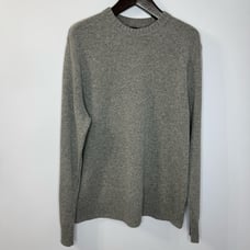 J. Crew Rugged Merino Wool Blend Gray Heather Crewneck Sweater Preppy XL