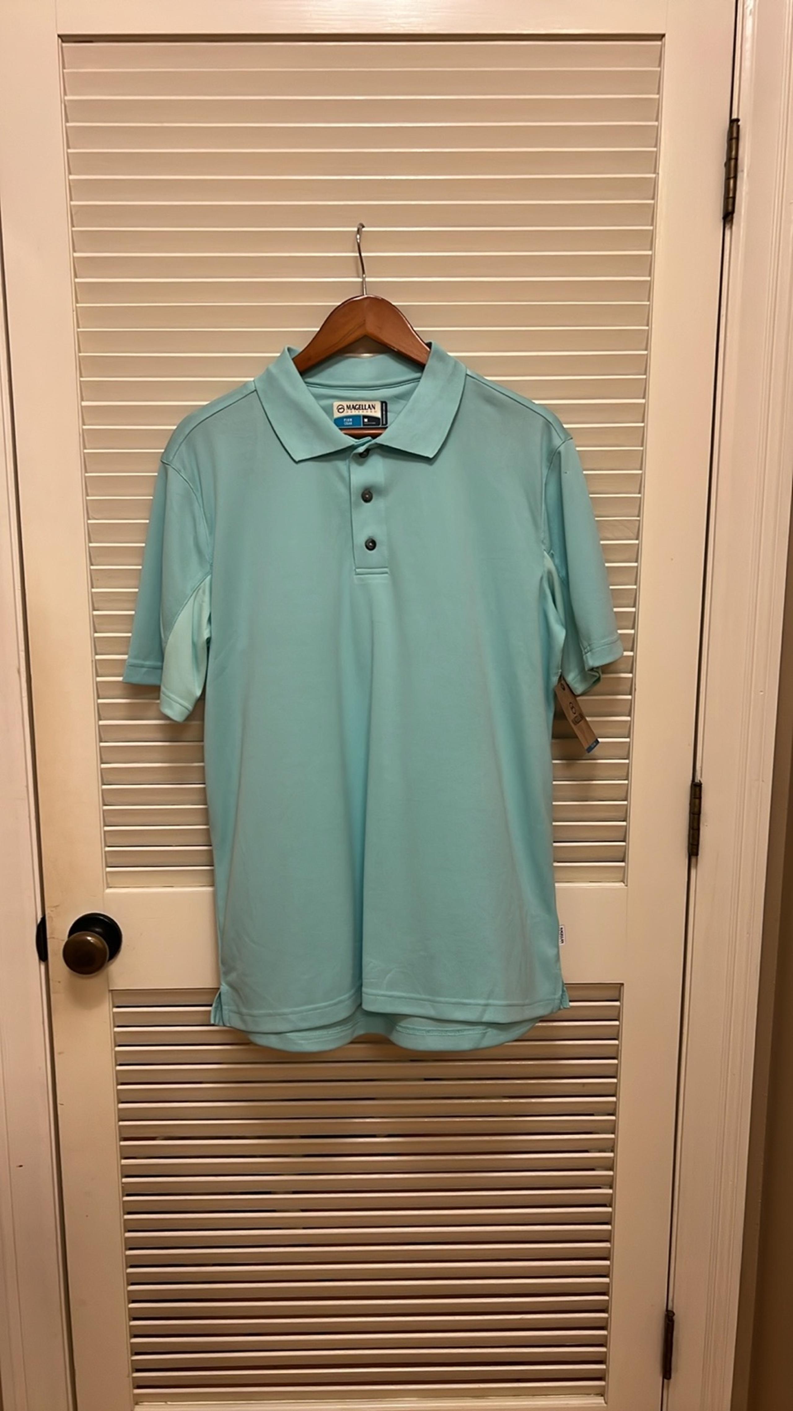 Magellan Outdoors Polo Shirt Classic Fit, Moisture Wicking in Green, Size M,NWT