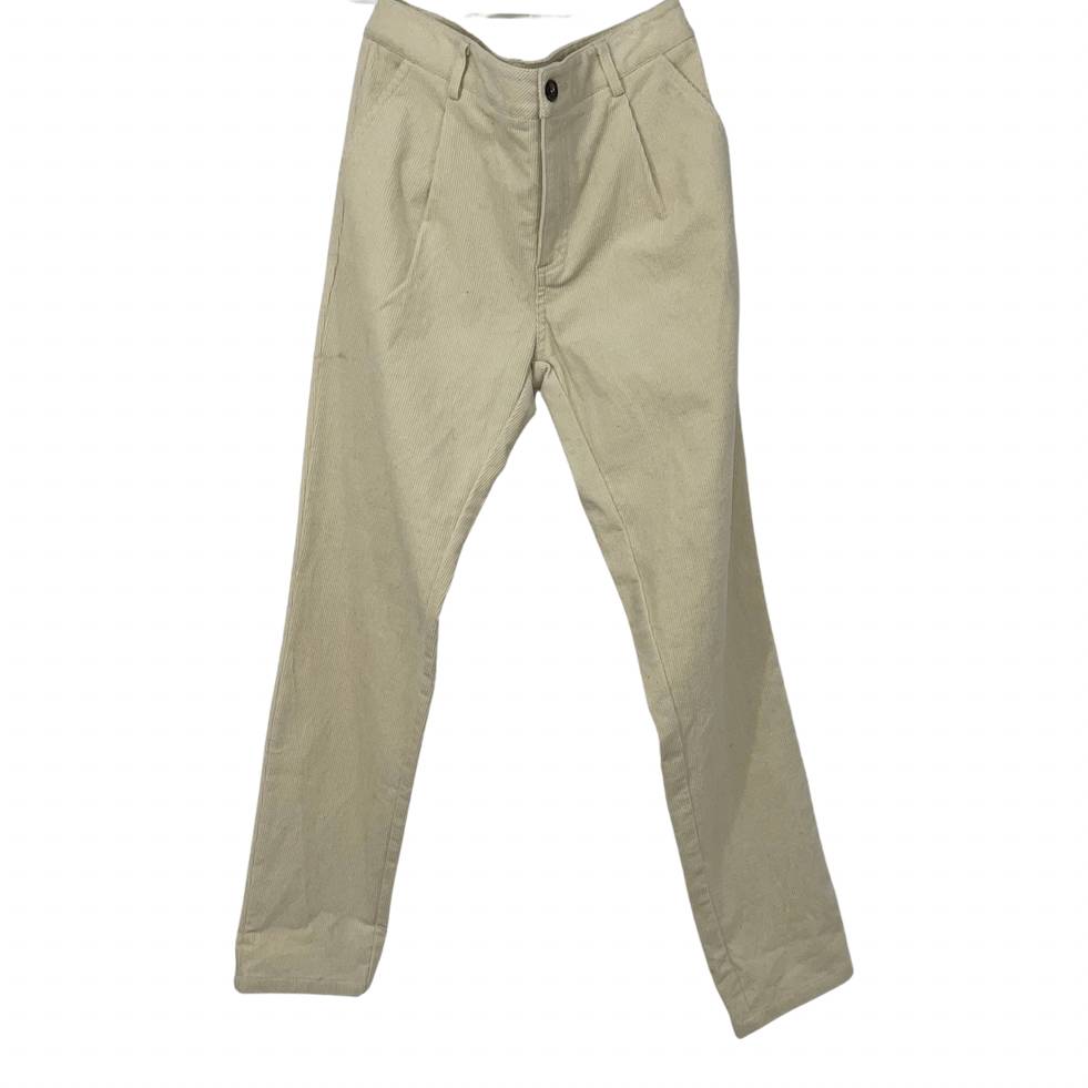 SEE U SOON CREAM STRETCH CORDUROY PANTS SIZE 4