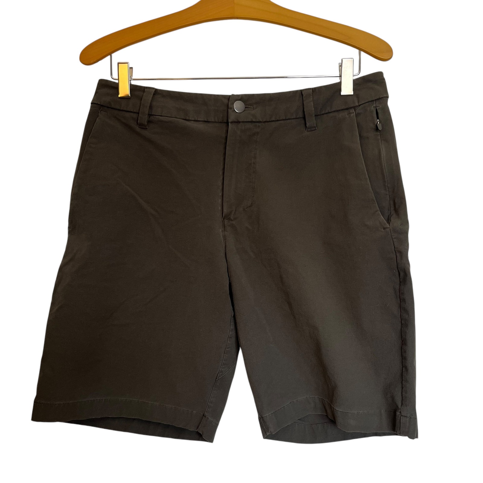 Lululemon Commission Short Classic 9 Green Chino Commuter Casual Summer Size 32