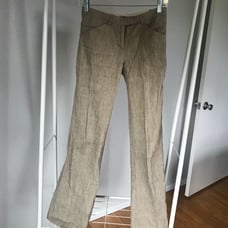 BCBG linen trouser pants flare size 0