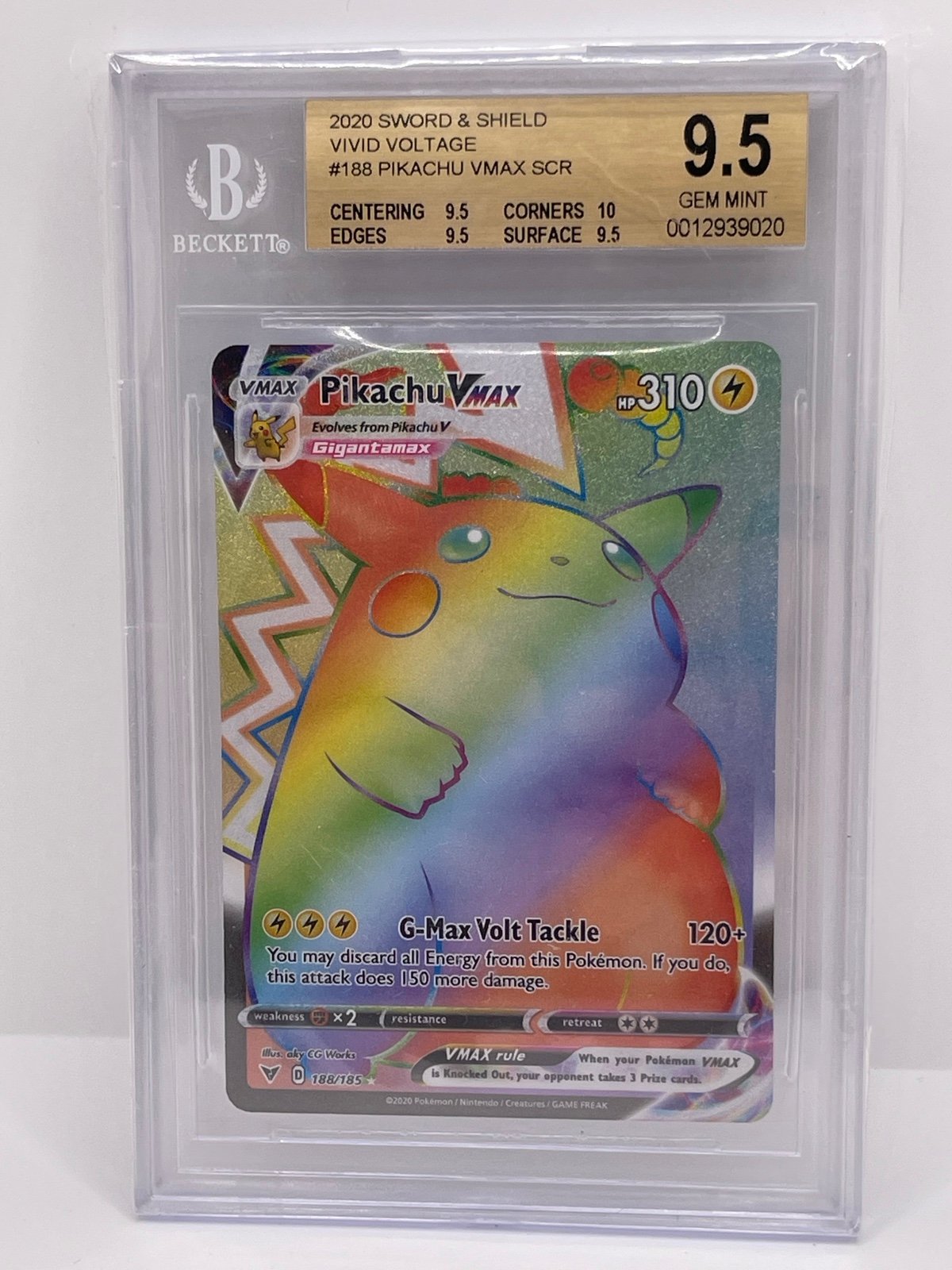 BGS 9.5 Pikachu Vmax rainbow