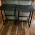 Set of 2 Counter Height 24 Inches Saddle Stools for Kitchen Counter Backless