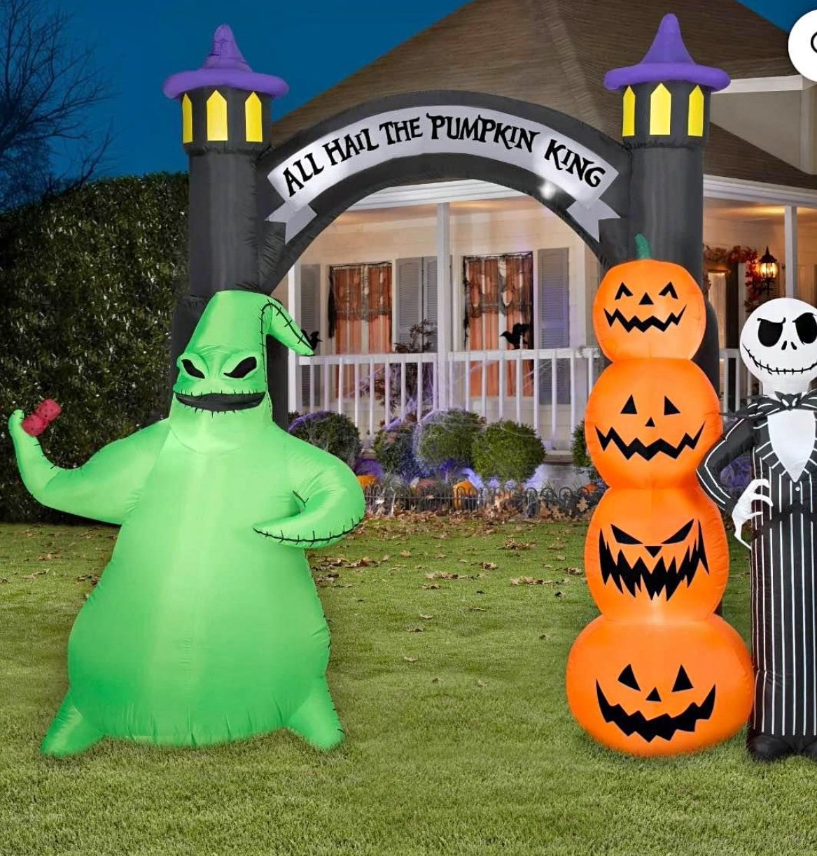 Nightmare Before Christmas Jack & Oggie Boogie 10ft Archway Inflatable