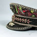 Steampunk Burning Man Captain Black Burgundy Leopard Sequin Hat Spider Jewelry