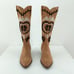 Free People EU 38 Roundhouse Stitch Boots Tan Brown Western Suede Embroidered