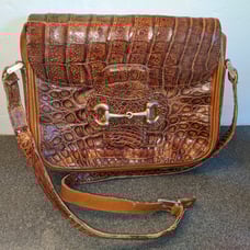 Purse jean Charles crocodile leather handbag vintage Paris alligator designer