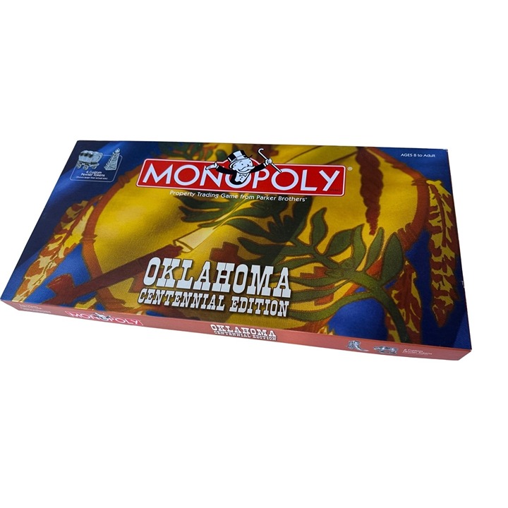 Parker Bros. Monopoly Oklahoma Centennial Edition Board Game 2 to 6 Players-EUC