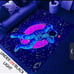 1PC Astronaut Flannel Luminous Carpet, UV Black Light, Non-woven Back.