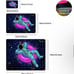 1PC Astronaut Flannel Luminous Carpet, UV Black Light, Non-woven Back.