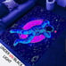 1PC Astronaut Flannel Luminous Carpet, UV Black Light, Non-woven Back.