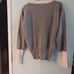 Gray/White Lambswool Collared Sweater