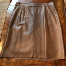 BERGDORF GOODMAN Leather Skirt Sz 12