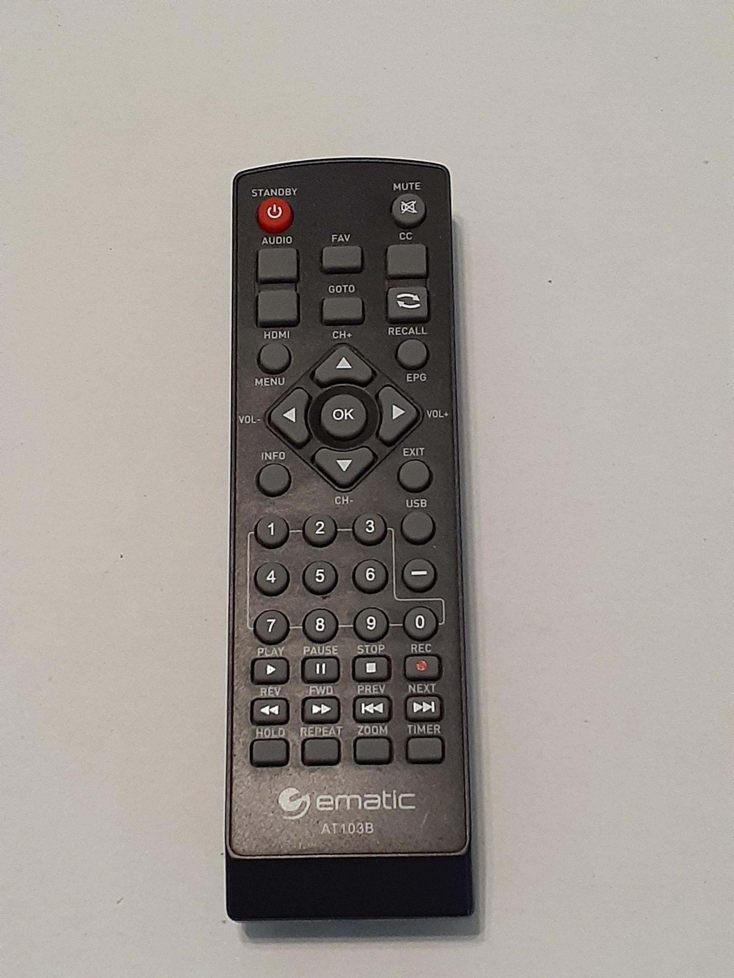 Ematic Remote Control AT103B