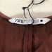 ZARA midi brown V-neck summer dress