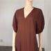ZARA midi brown V-neck summer dress