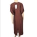ZARA midi brown V-neck summer dress