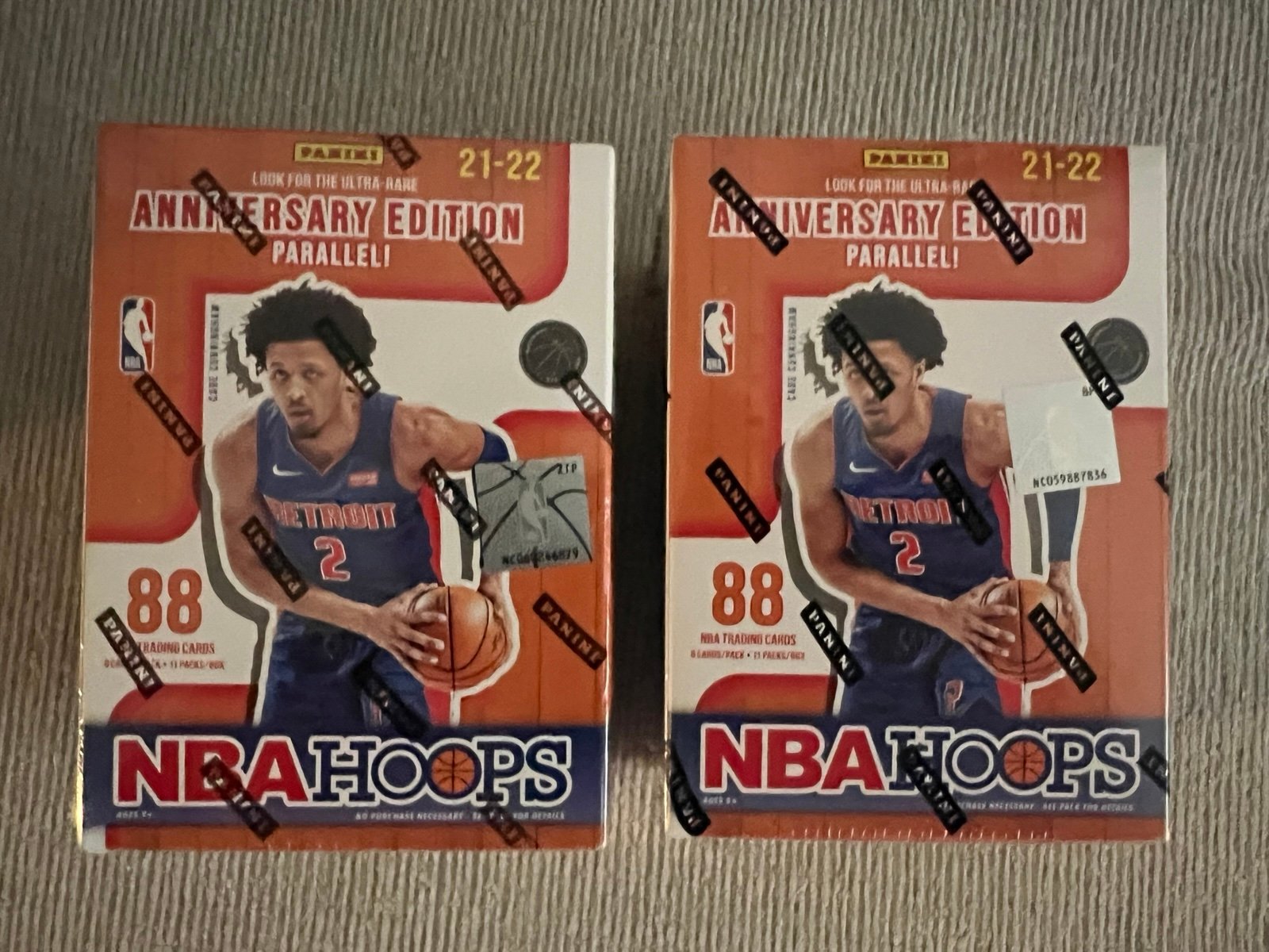 2021-22 NBA Basketball Hoops Anniversary Edition Blaster Box Lot