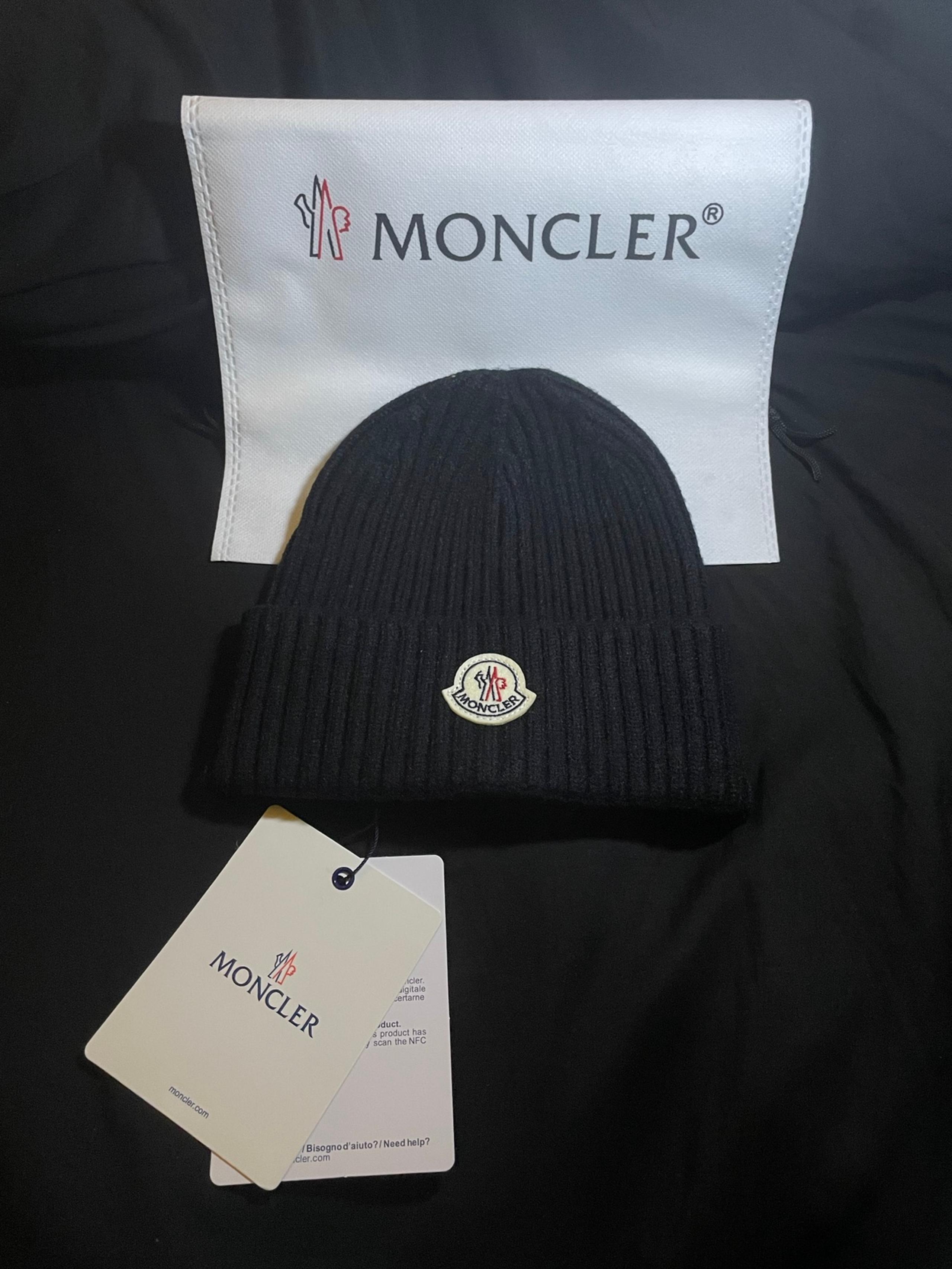 NEW Moncler Black Berret Winter Beanie UNISEX All Sizes