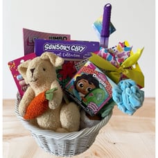 Easter Basket for Kids Bunny Decor, Sensory Clay, Peeps Headband, Encanto Plush