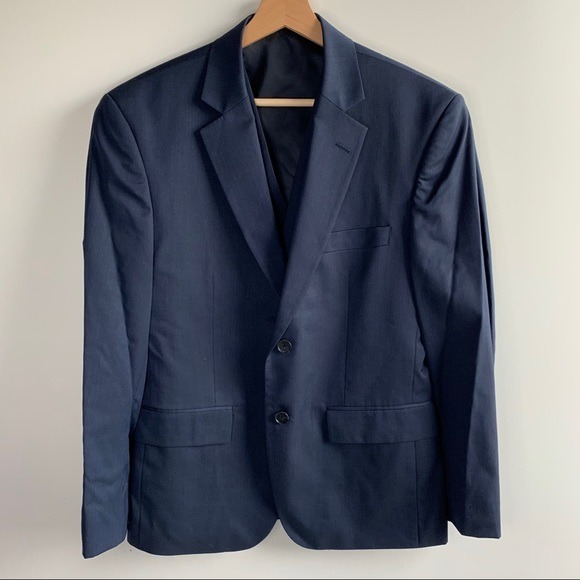 Jones New York Navy Blue Suit Jacket & Pants 38S