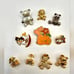 Lot of 10 Teddy Bear Lapel Pins Rhinestone Enamel Gold Tone Metal Pinbacks Vtg