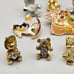 Lot of 10 Teddy Bear Lapel Pins Rhinestone Enamel Gold Tone Metal Pinbacks Vtg