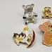Lot of 10 Teddy Bear Lapel Pins Rhinestone Enamel Gold Tone Metal Pinbacks Vtg