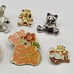 Lot of 10 Teddy Bear Lapel Pins Rhinestone Enamel Gold Tone Metal Pinbacks Vtg