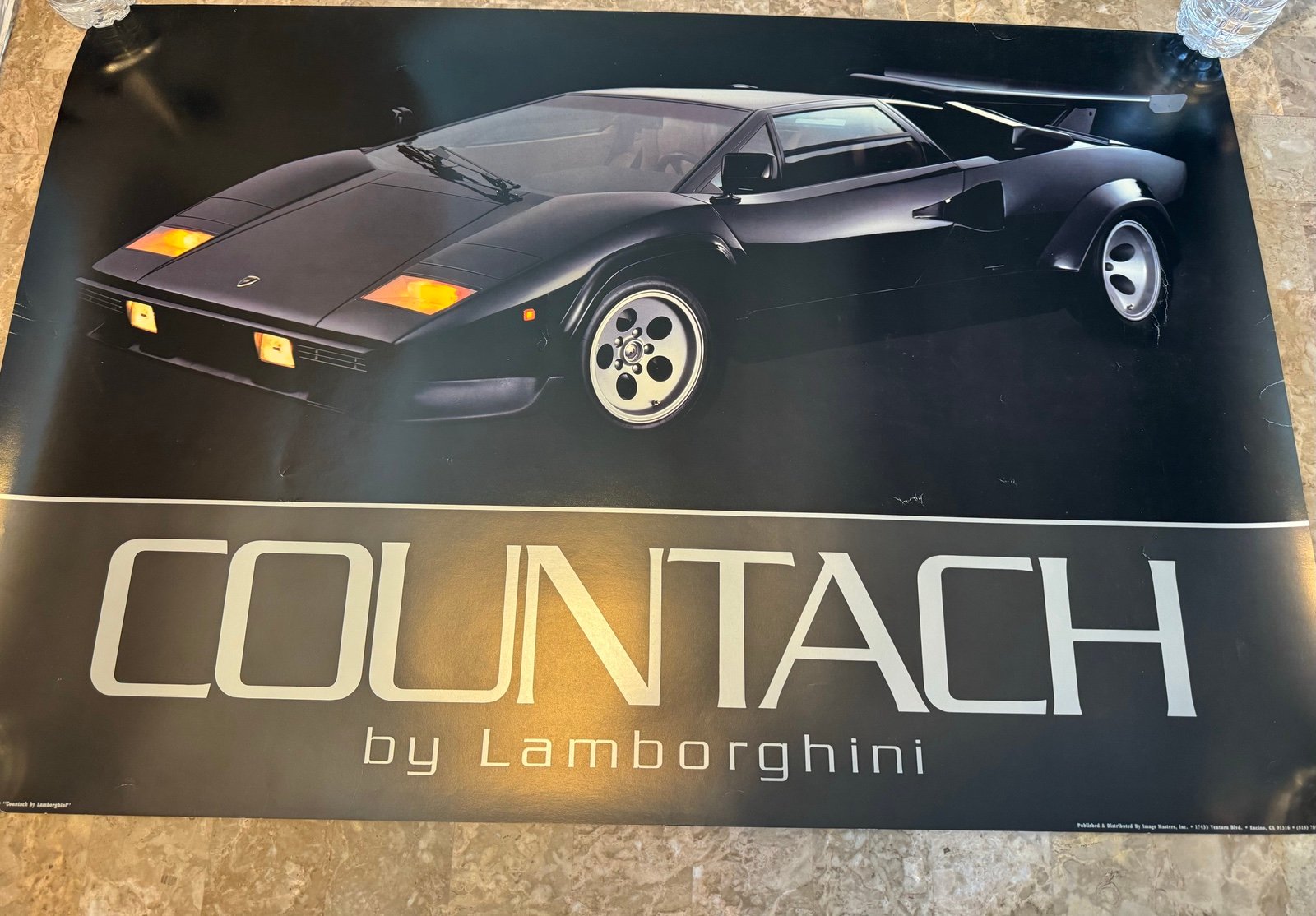Vintage Lamborghini Countach Rod Caudle Poster 1980s 24”x 36 Image Master Inc.