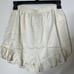Nasty Gal Recycled Satin Ruffle Shorts Pajama Set Champagne Set Size 4