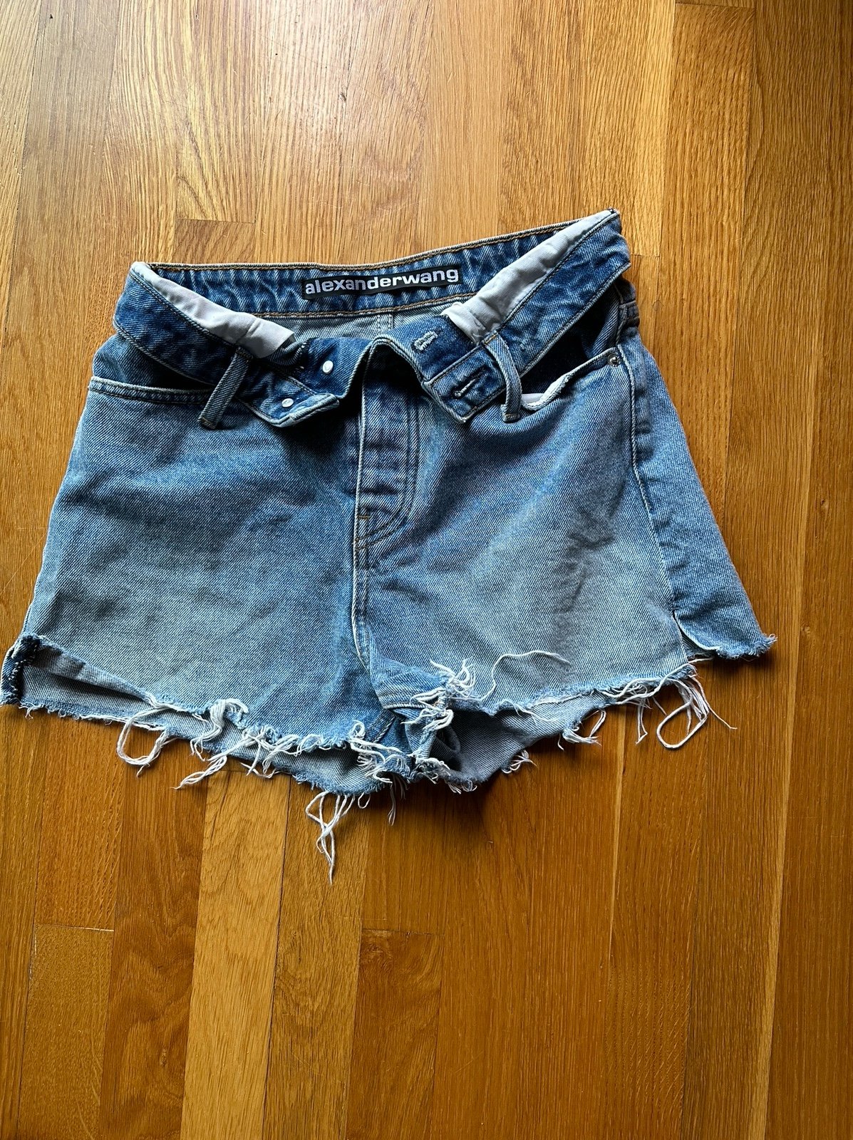 Alexander Wang High Rise Denim Shorts 27