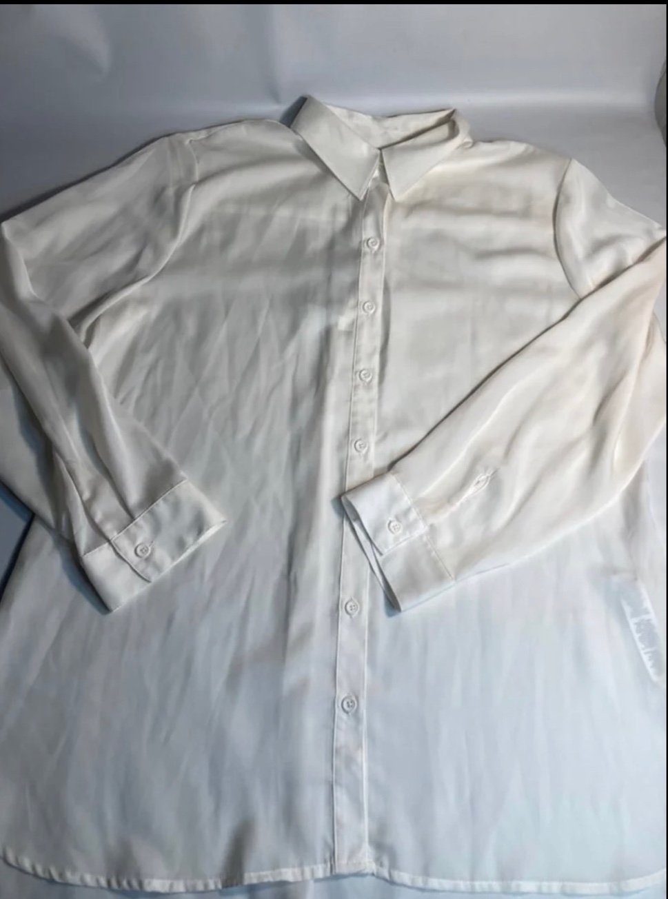 Chico’s white button long sleeve top 2