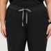 FIGS 1SW200005 High Waisted Yola with Yoga Waist Band Black Scrub Pants Size 3XL