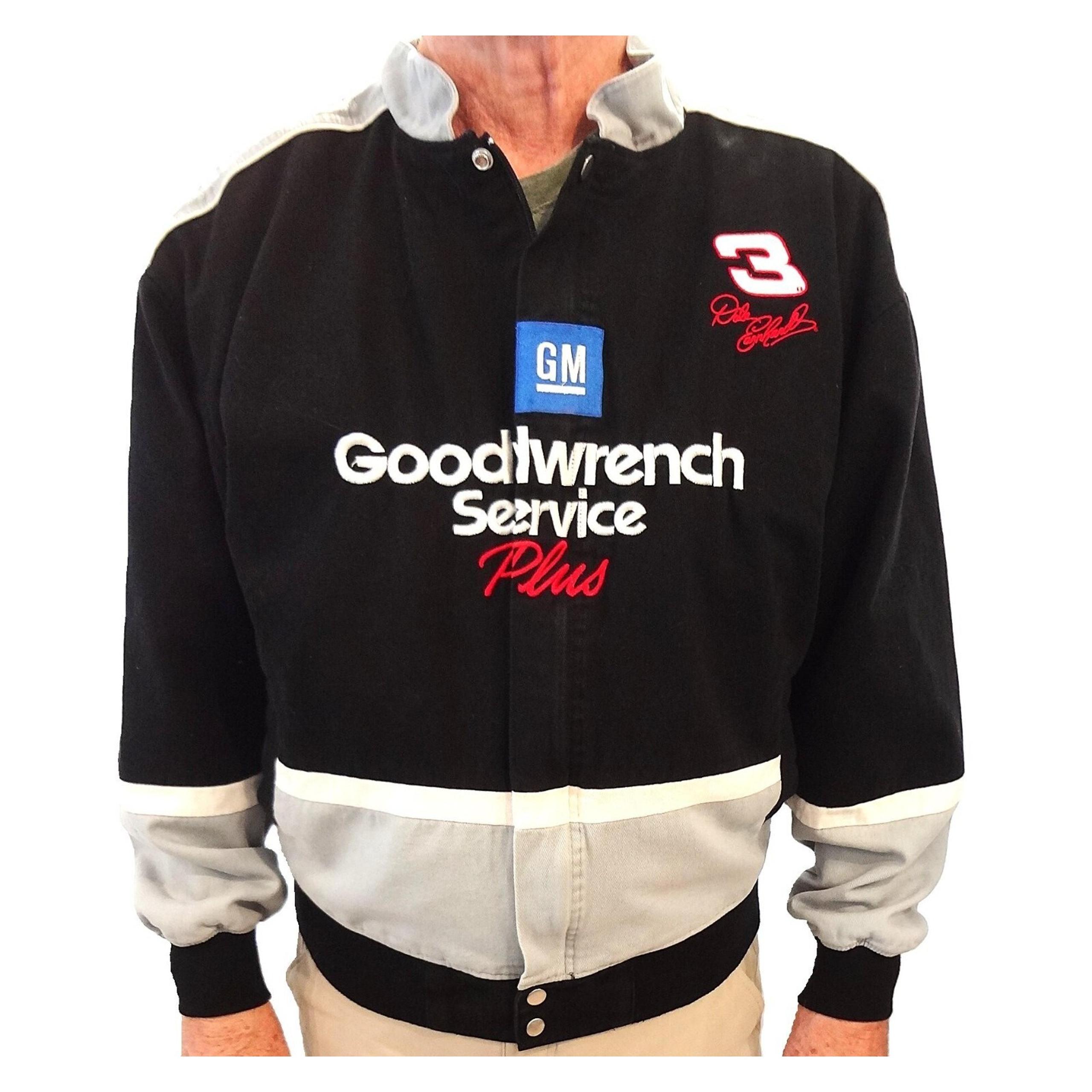Dale Ernhardt NASCAR Vintage Racing Jacket Chase Authentics, Black Men's 2XL