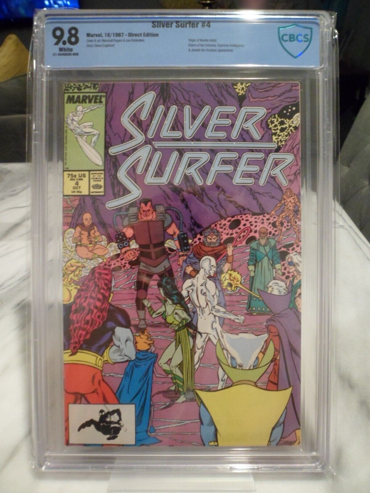 Silver Surfer #4 CBCS 9.8 Marvel Comics 1987 Marshall Rogers White Pages Non CGC