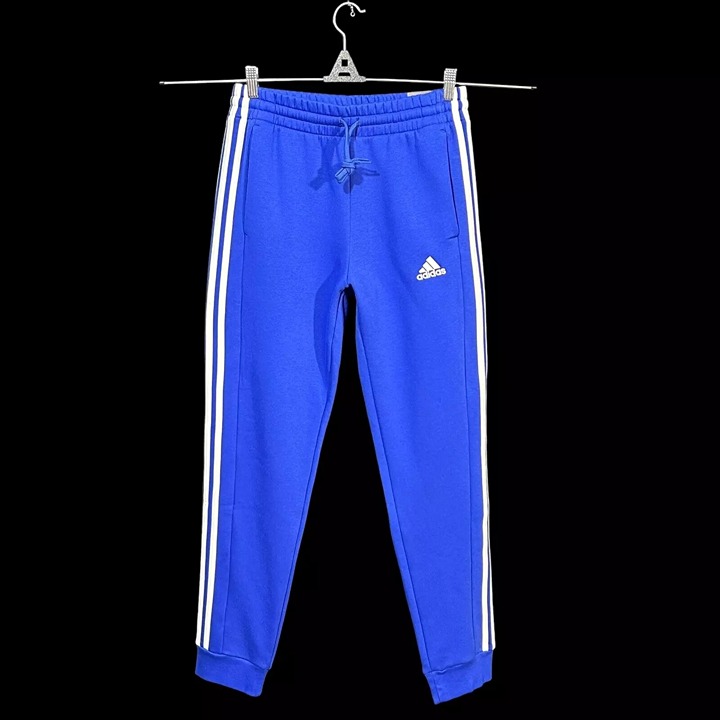 Adidas Men's Fleece 3-Stripe Jogger Pants Size 2XL Tall Royal Blue Tapered Leg