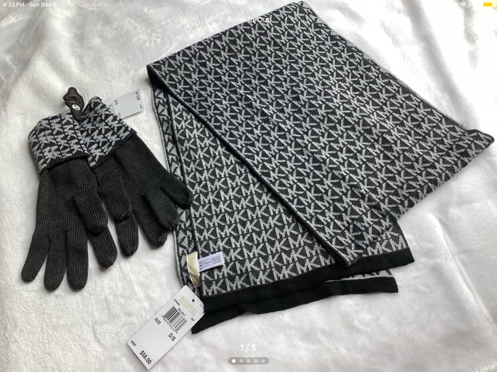 Michael Kors matching scarf & gloves OSFM(NWT) ~PRICE IS FIRM, NO OFFERS~
