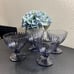 Cristal d' Arques Durand Quadro Amethyst Ice Cream Dishes