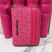 Michael Kors Women Md Logo Zip Around Card Case Coin Pouch Wallet Dragonfruit