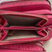 Michael Kors Women Md Logo Zip Around Card Case Coin Pouch Wallet Dragonfruit