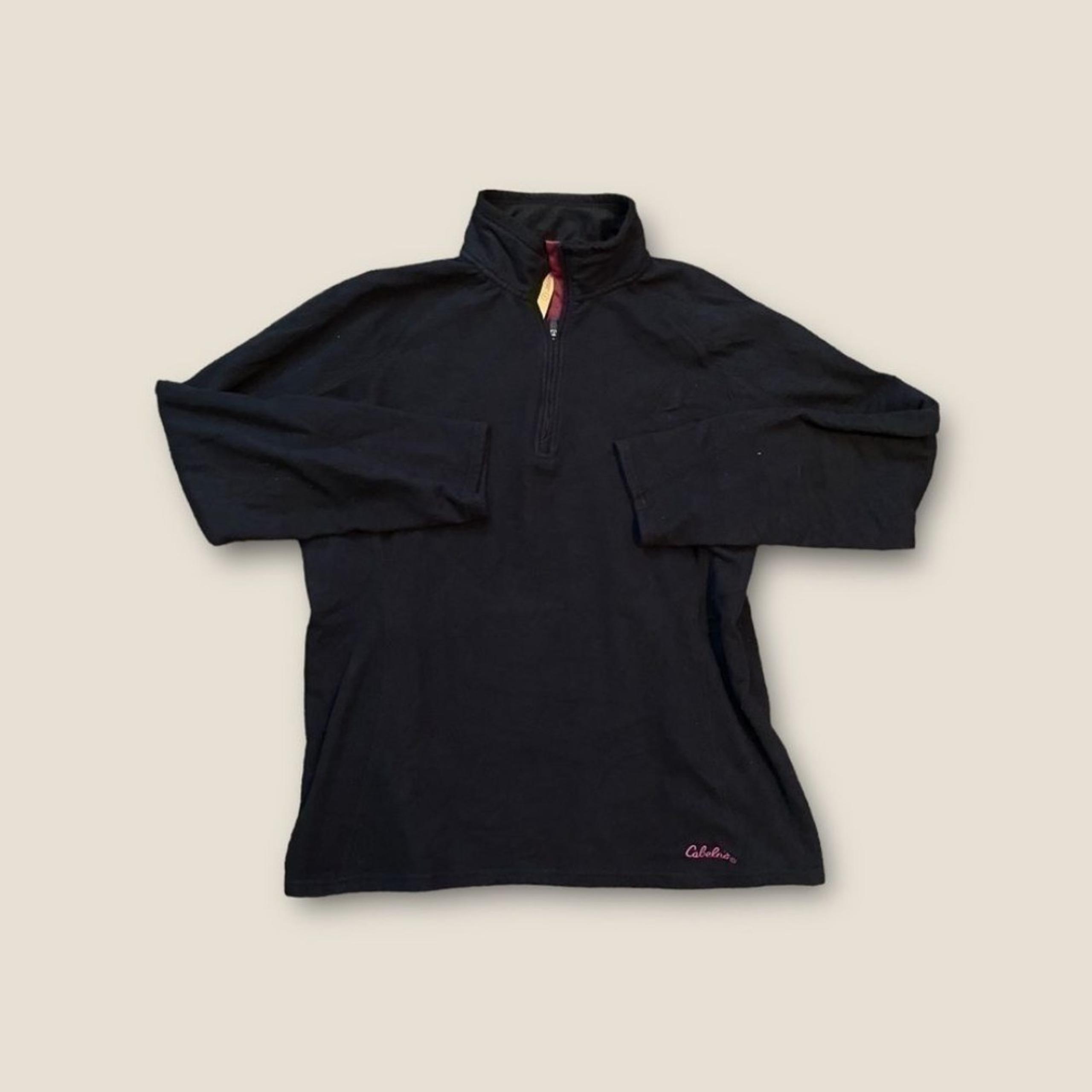 Cabela’s Quarter Zip Pullover Black Large