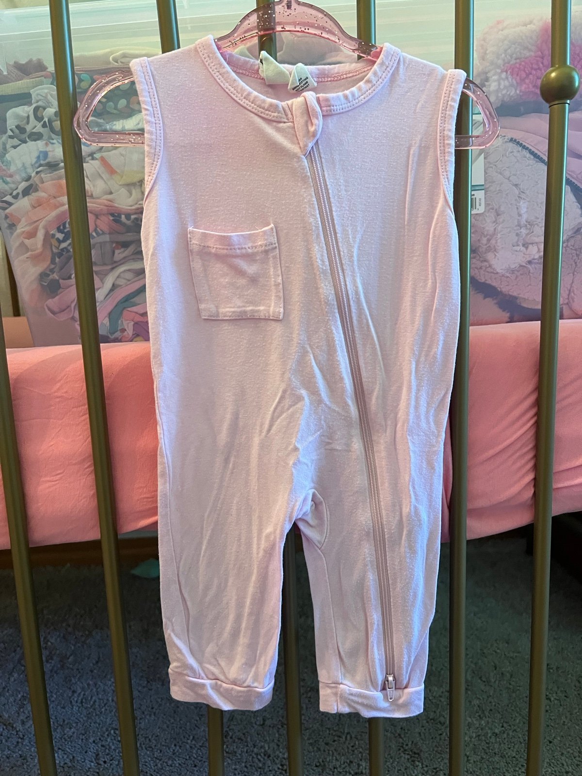 Kyte Baby Peony Zip SS Romper 3-6
