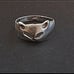 Beautiful Vintage Sterling Silver Stamped .99 Domed Band Cat With Open Eyes Mask