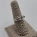 Size 7 Sterling Silver Triple Round Cubic Zirconia Gems Ring A3064