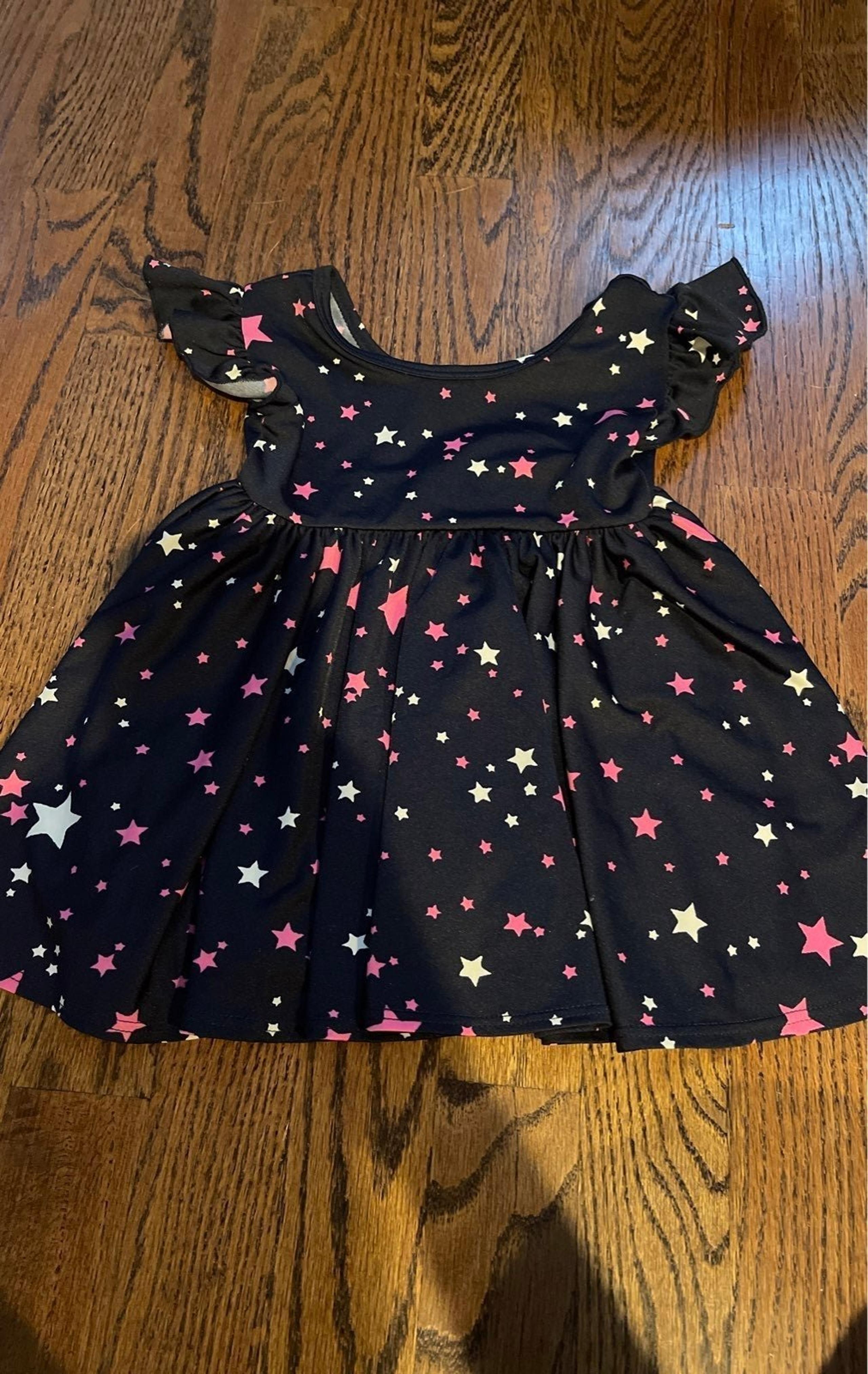 Dotdotsmile baby girls twirl dress with stars size 6 to 12 months