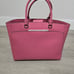 NWT Women's Michael Kors Leather Pink Purse Emmy Tulip Handbag Large Tote Bag