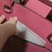 NWT Women's Michael Kors Leather Pink Purse Emmy Tulip Handbag Large Tote Bag