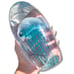 DYNASTY GALLERY Large Glow Blue Glass Jellyfish Paperweight