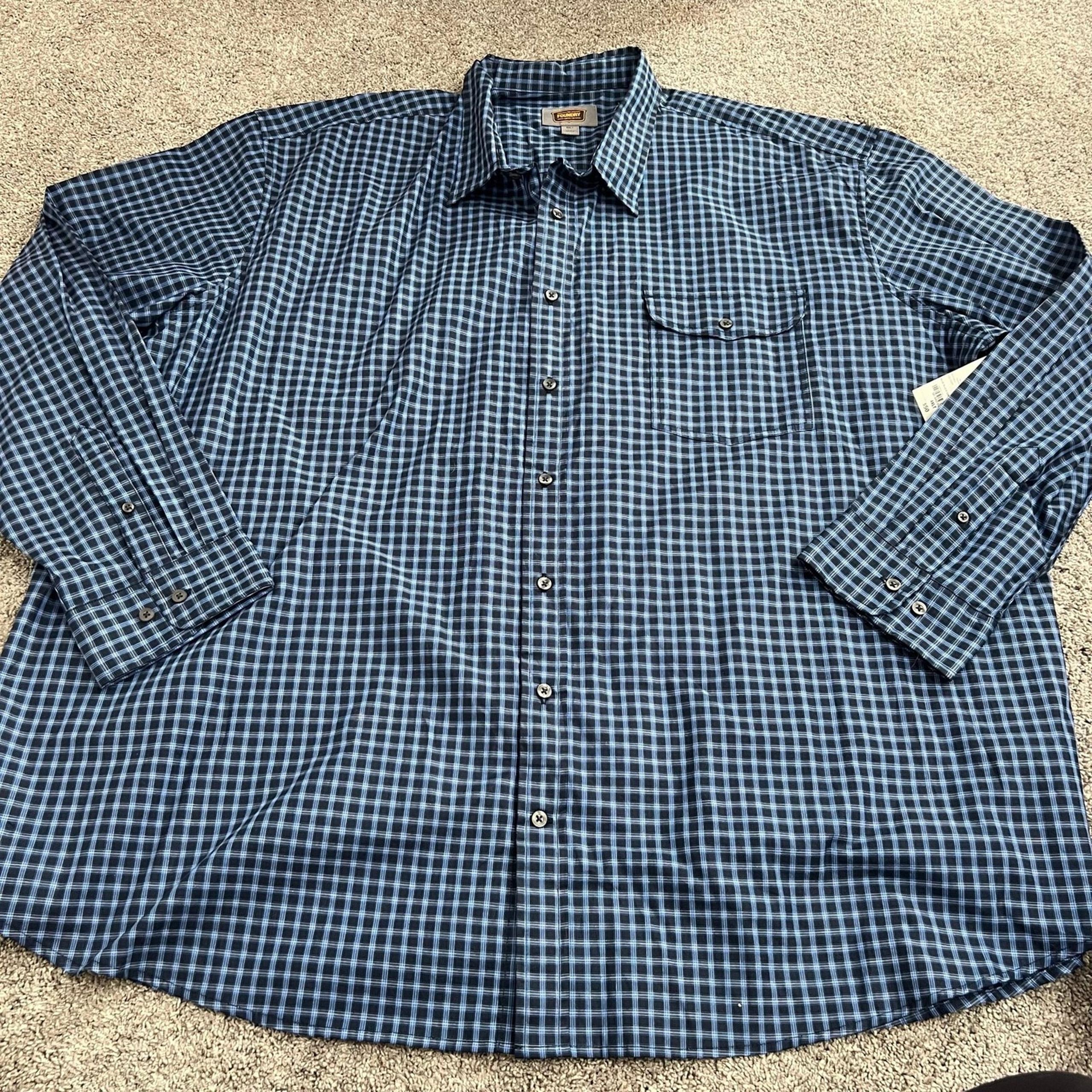 Foundry Men’s Button Down Shirt size 4XL NWT
